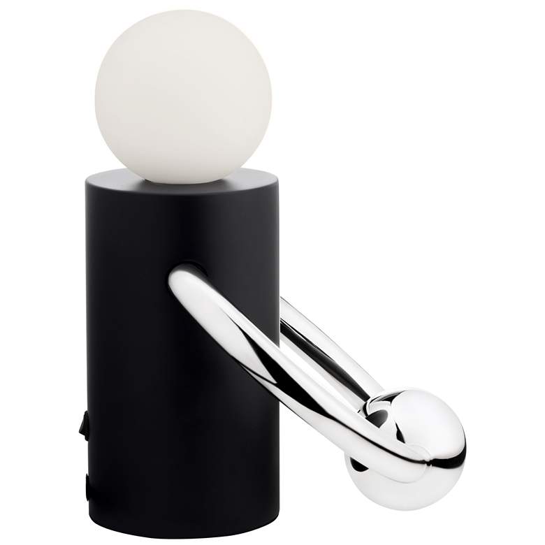 Image 1 Kuzco Septum LED 8-in Matte Black/Chrome Table Lamp