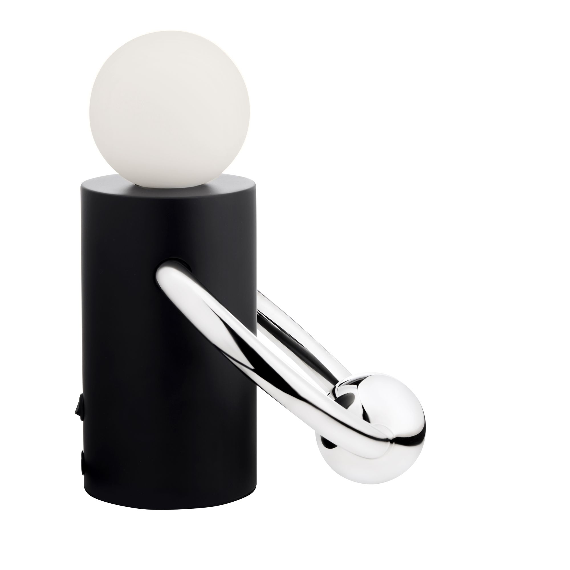 Image 2 Kuzco Septum LED 8-in Matte Black/Chrome Table Lamp more views