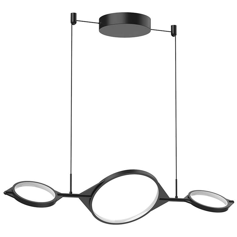 Image 1 Kuzco Serif LED 34-in Black Linear Pendant