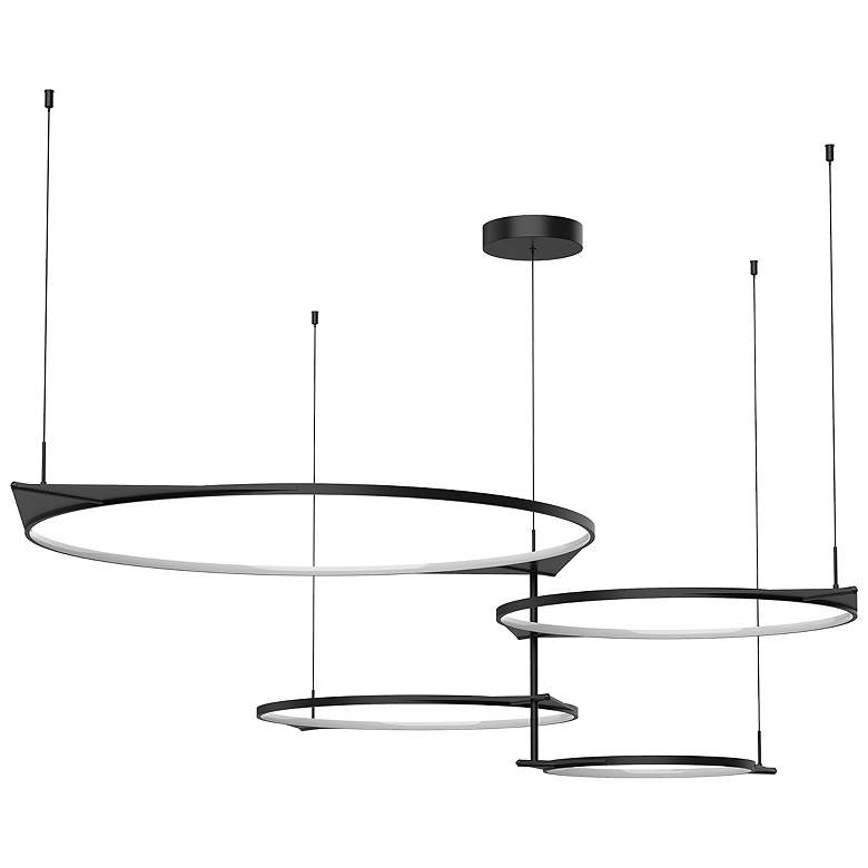 Image 1 Kuzco Serif LED 36-in Black Multi-Pendant