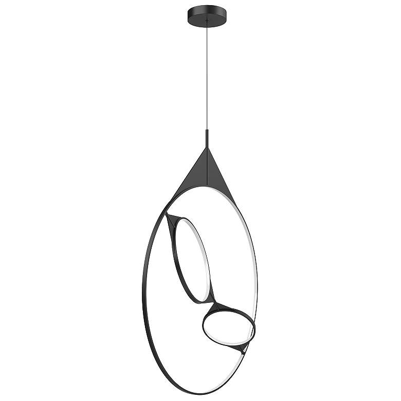 Image 1 Kuzco Serif LED 36-in Black Pendant