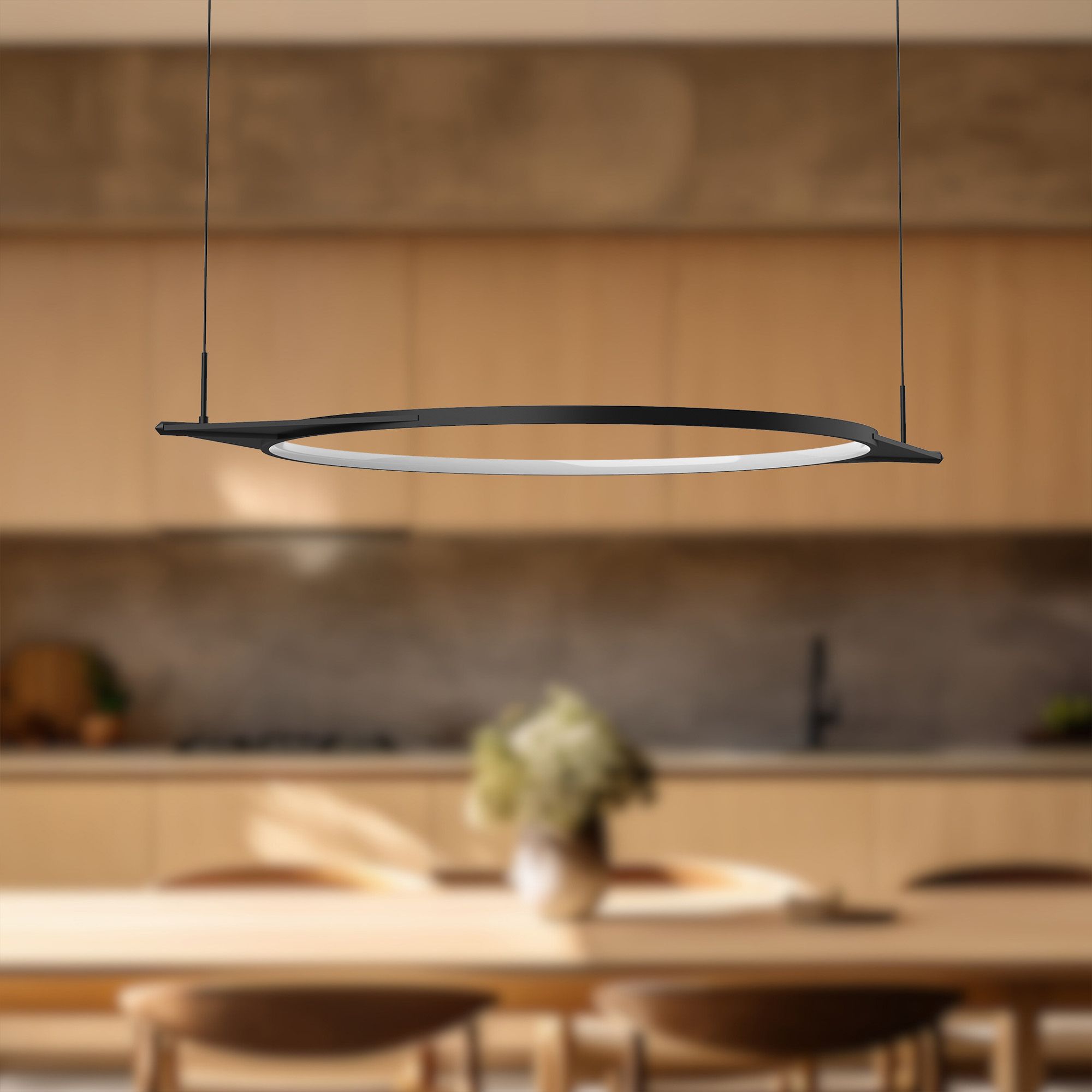 Kuzco Serif LED 36-in Black Pendant