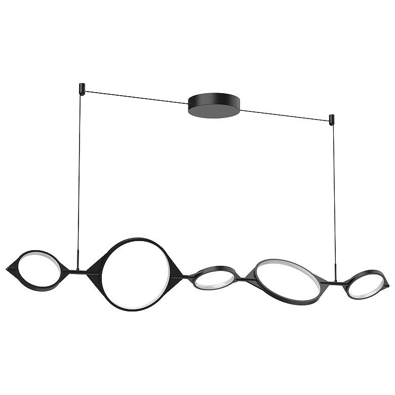 Image 1 Kuzco Serif LED 57-in Black Linear Pendant