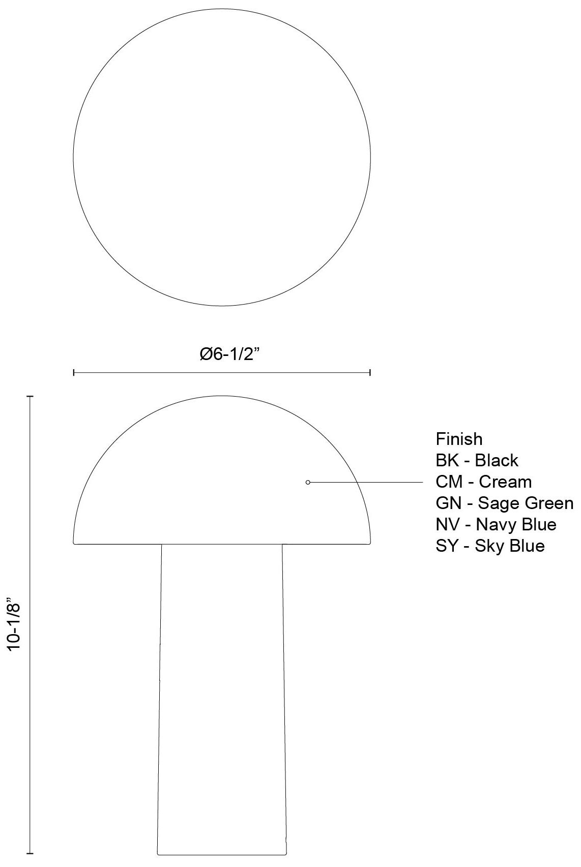 Image 6 Kuzco Setas LED 6-in Cream LED Table Lamp more views
