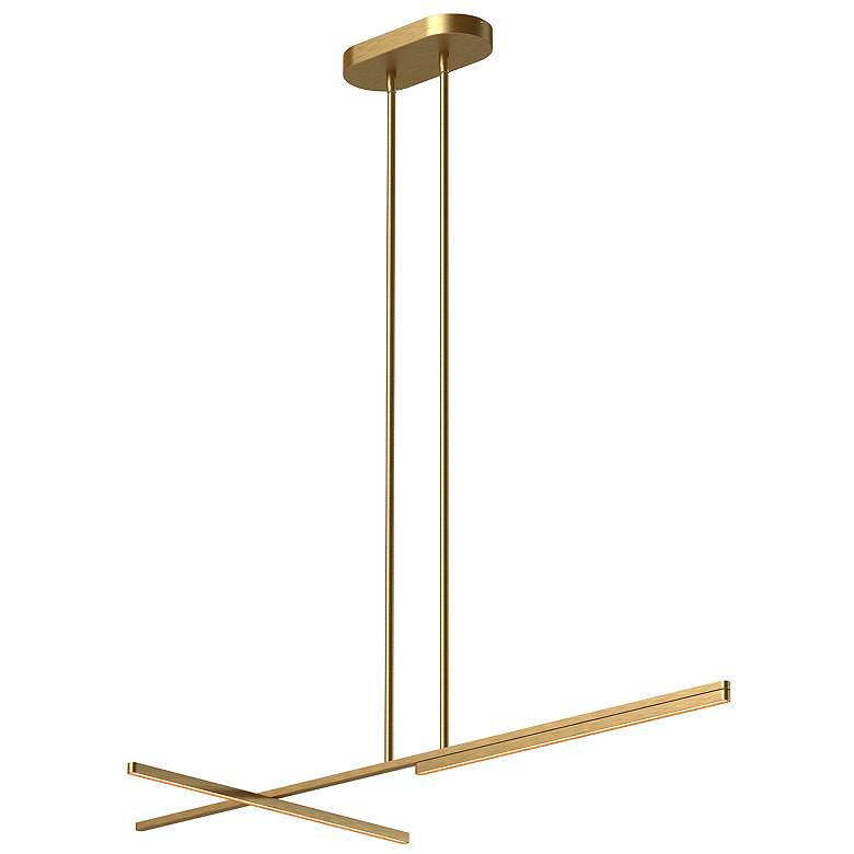 Image 1 Kuzco Shift LED 48-in Brushed Gold Linear Pendant