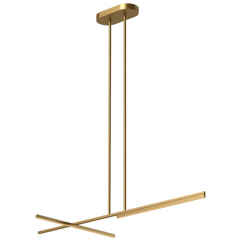 Image 1 Kuzco Shift LED 48-in Brushed Gold Linear Pendant