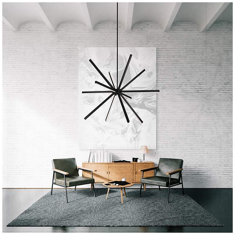Image 3 Kuzco Sirius LED 48-in Black LED Chandeliers more views