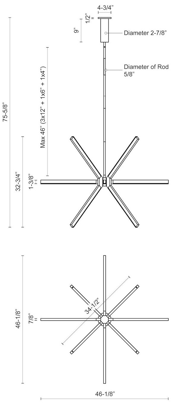 Image 4 Kuzco Sirius LED 48-in White LED Chandeliers more views