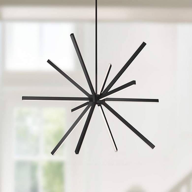 Image 1 Kuzco Sirius LED 56-in Black LED Chandeliers