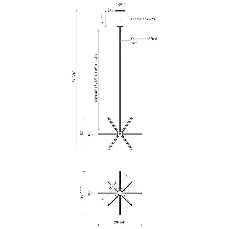 Image 3 Kuzco Sirius Minor LED 20-in White LED Chandeliers more views