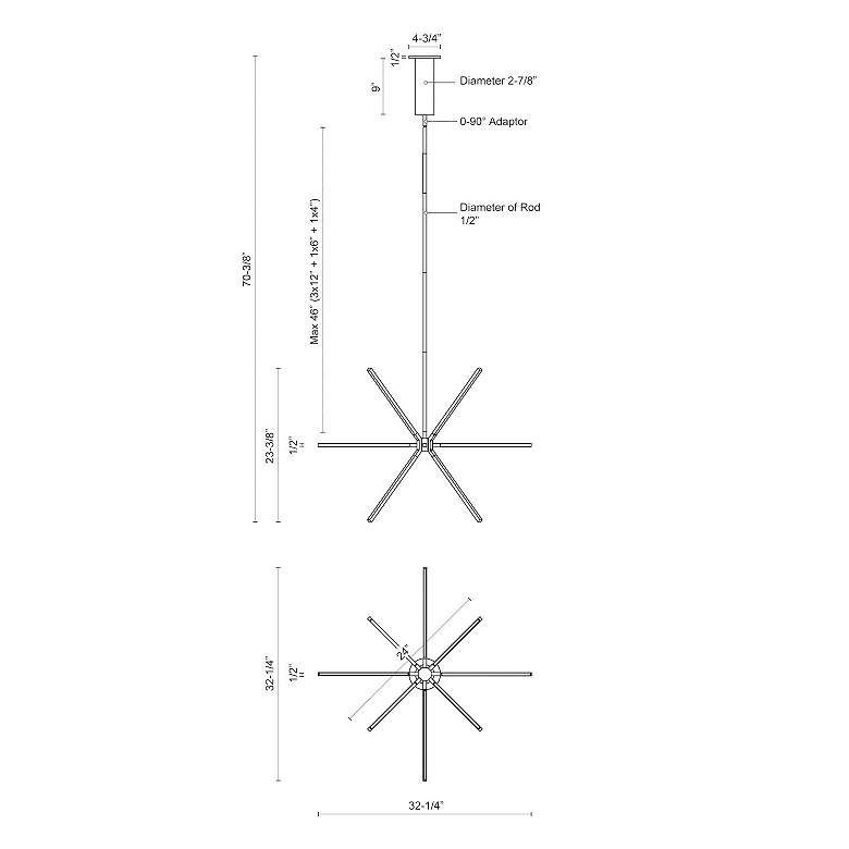 Image 3 Kuzco Sirius Minor LED 32-in Black LED Chandeliers more views