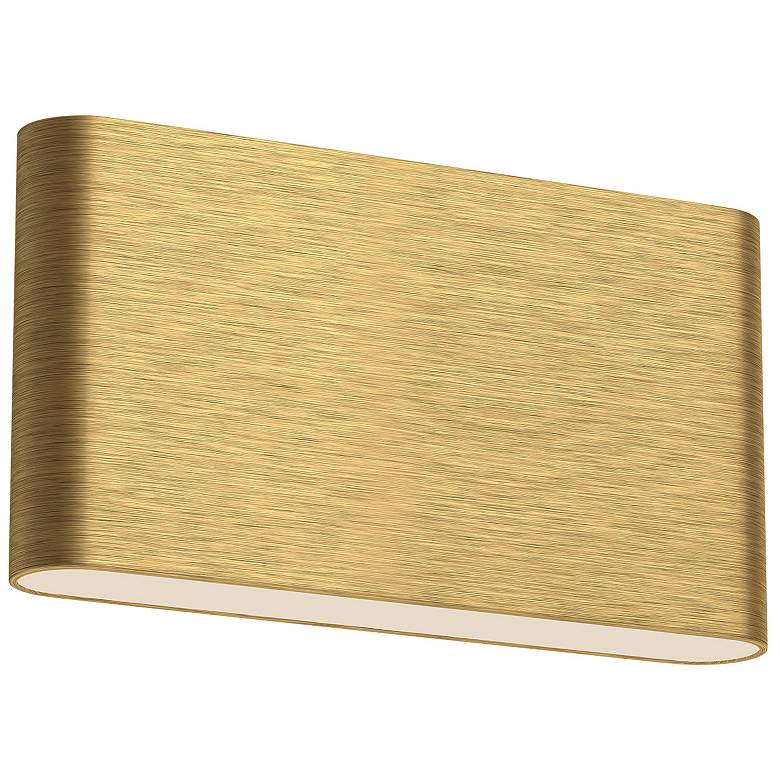Image 1 Kuzco Slate LED 10-in Brushed Gold All-terior Wall Sconce