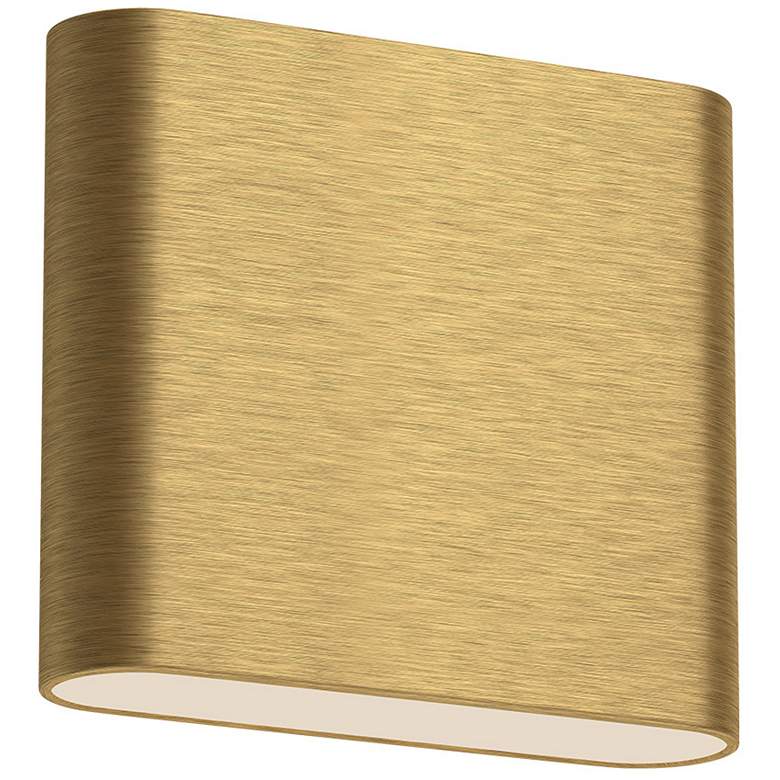 Image 1 Kuzco Slate LED 6-in Brushed Gold All-terior Wall Sconce