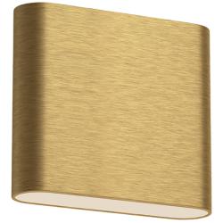 Kuzco Slate LED 6-in Brushed Gold All-terior Wall Sconce