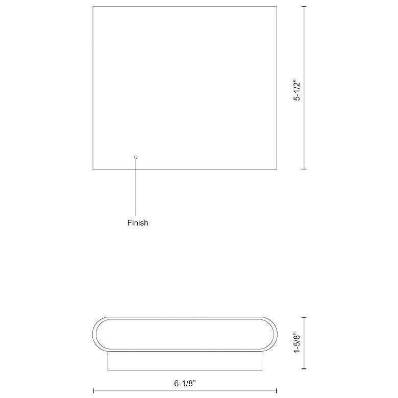 Image 2 Kuzco Slate LED 6-in Brushed Nickel All-terior Wall Sconce more views