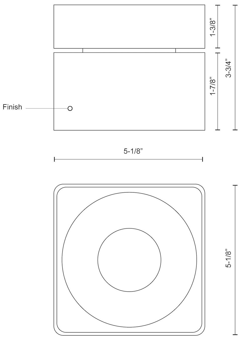 Image 3 Kuzco Solo LED 5-in White Flush Mount more views
