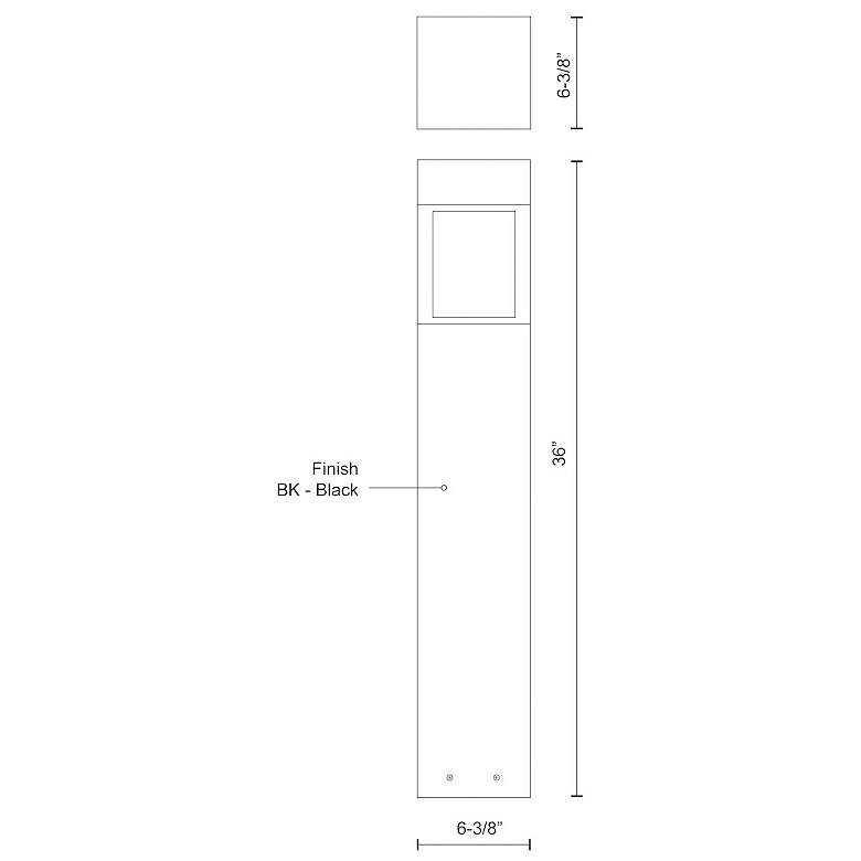Image 2 Kuzco Sonoma 36-in Black Exterior Bollards more views