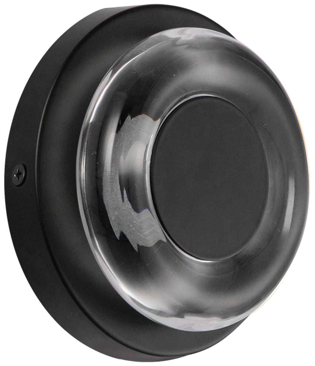 Image 3 Kuzco Stephord LED 4-in Black/Clear Glass Wall Sconce more views