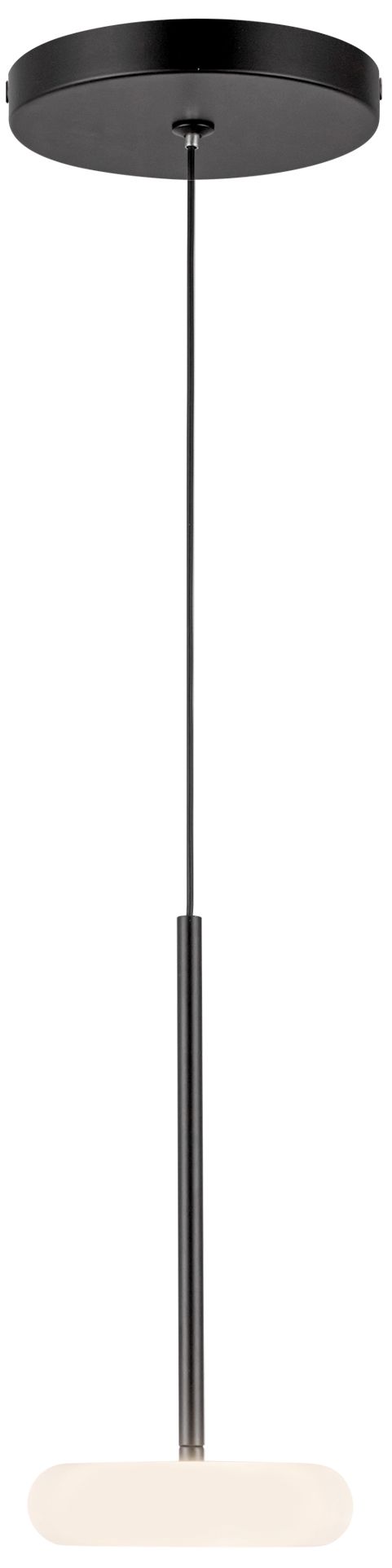 Image 4 Kuzco Stephord LED 4-in Black/Frosted Glass Pendant more views