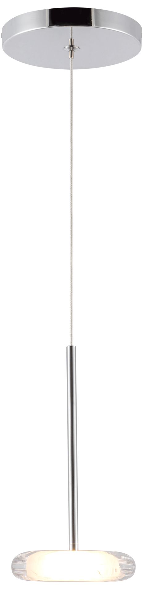 Image 3 Kuzco Stephord LED 4-in Chrome/Clear Glass Pendant more views