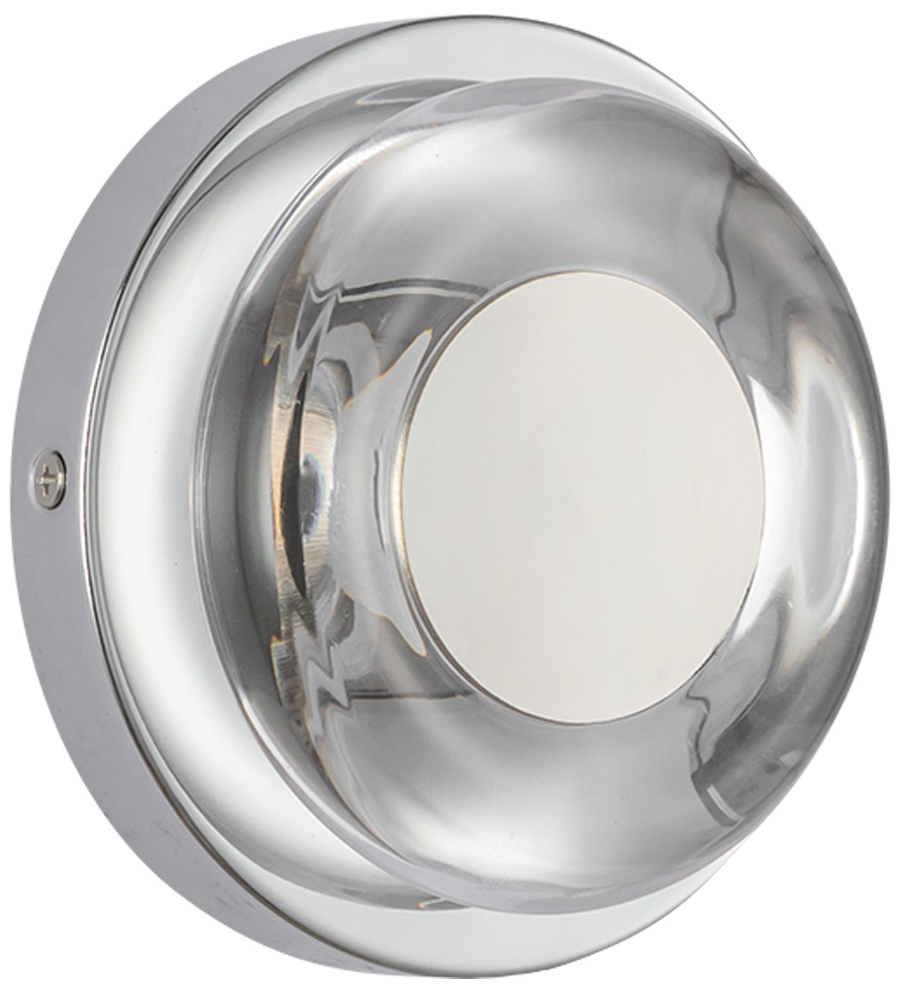 Image 3 Kuzco Stephord LED 4-in Chrome/Clear Glass Wall Sconce more views