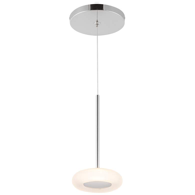 Image 1 Kuzco Stephord LED 4-in Chrome/Frosted Glass Pendant