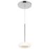 Kuzco Stephord LED 4-in Chrome/Frosted Glass Pendant