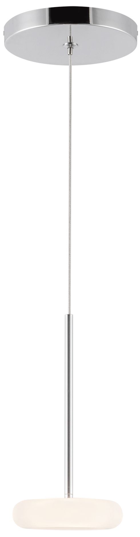 Image 3 Kuzco Stephord LED 4-in Chrome/Frosted Glass Pendant more views