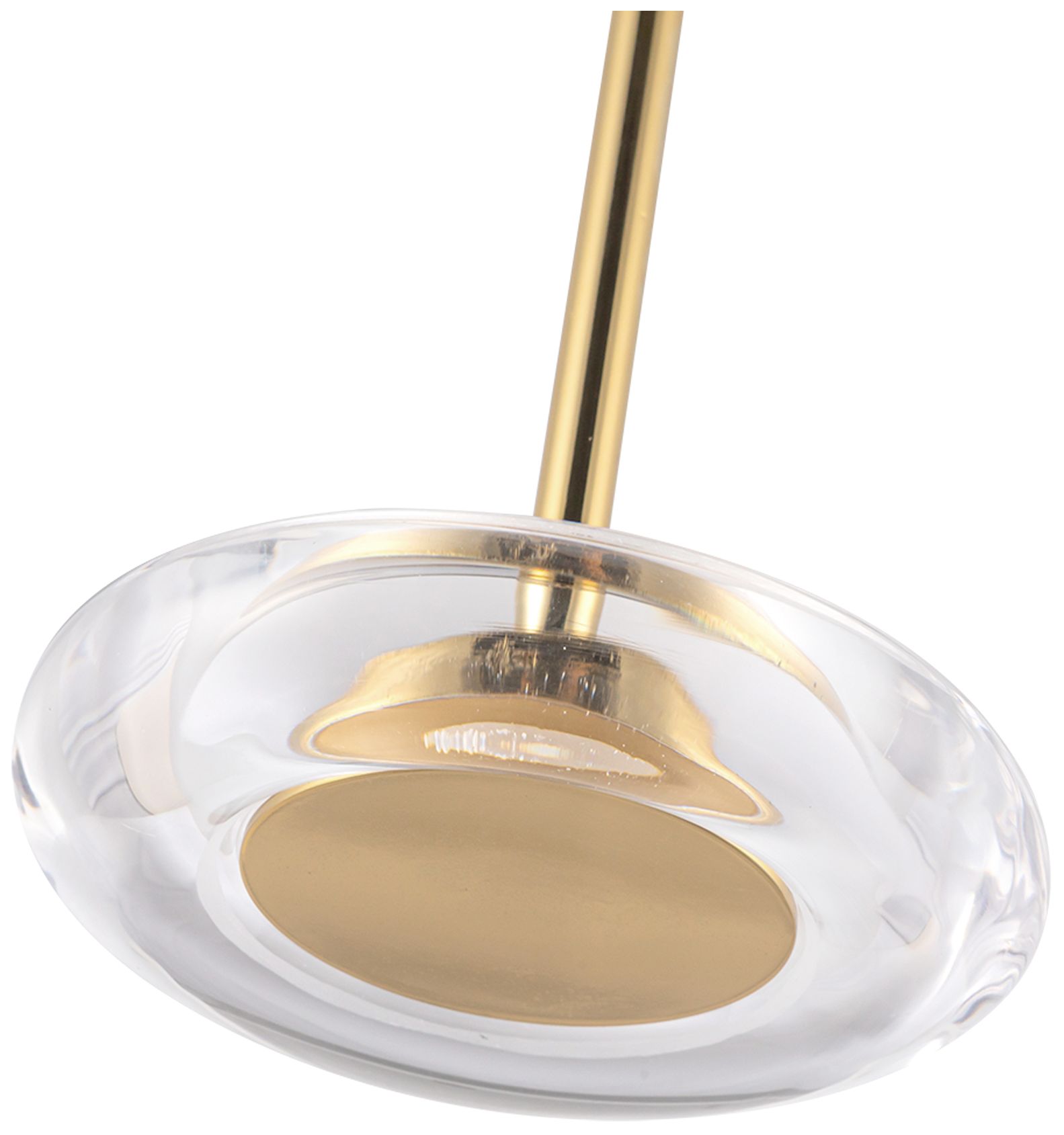 Image 4 Kuzco Stephord LED 4-in Metallic Brass/Clear Glass Pendant more views