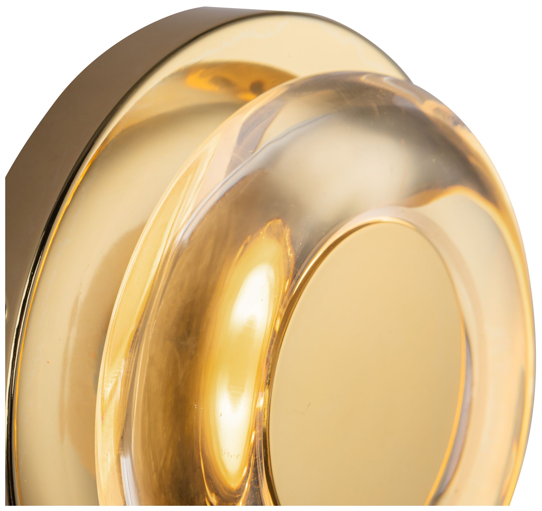 Image 5 Kuzco Stephord LED 4-in Metallic Brass/Clear Glass Wall Sconce more views