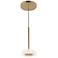 Kuzco Stephord LED 4-in Metallic Brass/Frosted Glass Pendant