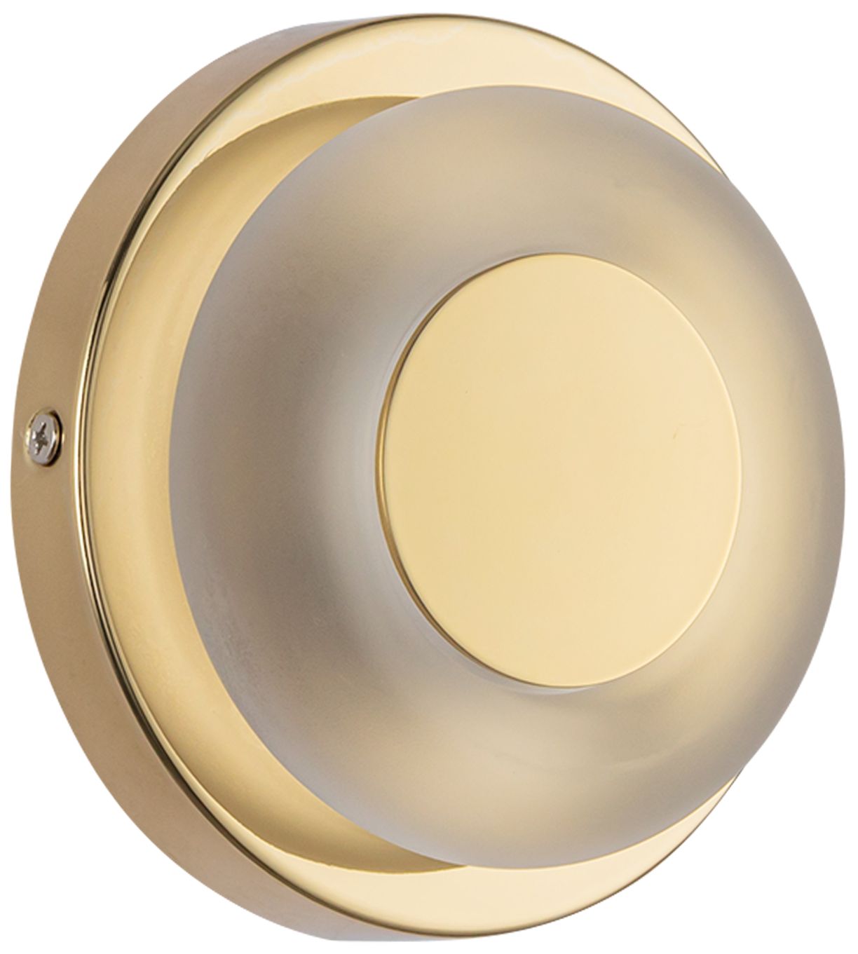 Image 3 Kuzco Stephord LED 4-in Metallic Brass/Frosted Glass Wall Sconce more views