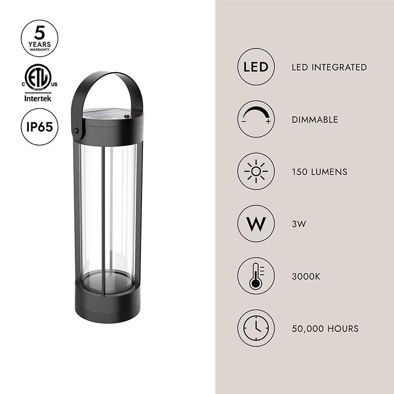Image 5 Kuzco Suara 14-in Black Exterior Portable Lamps more views