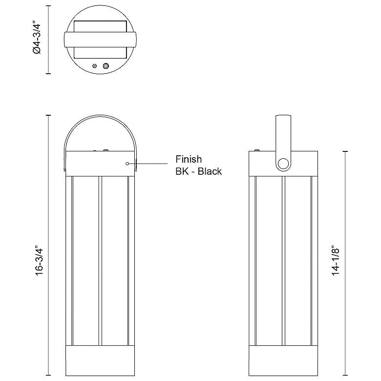 Image 7 Kuzco Suara 14-in Black Exterior Portable Lamps more views