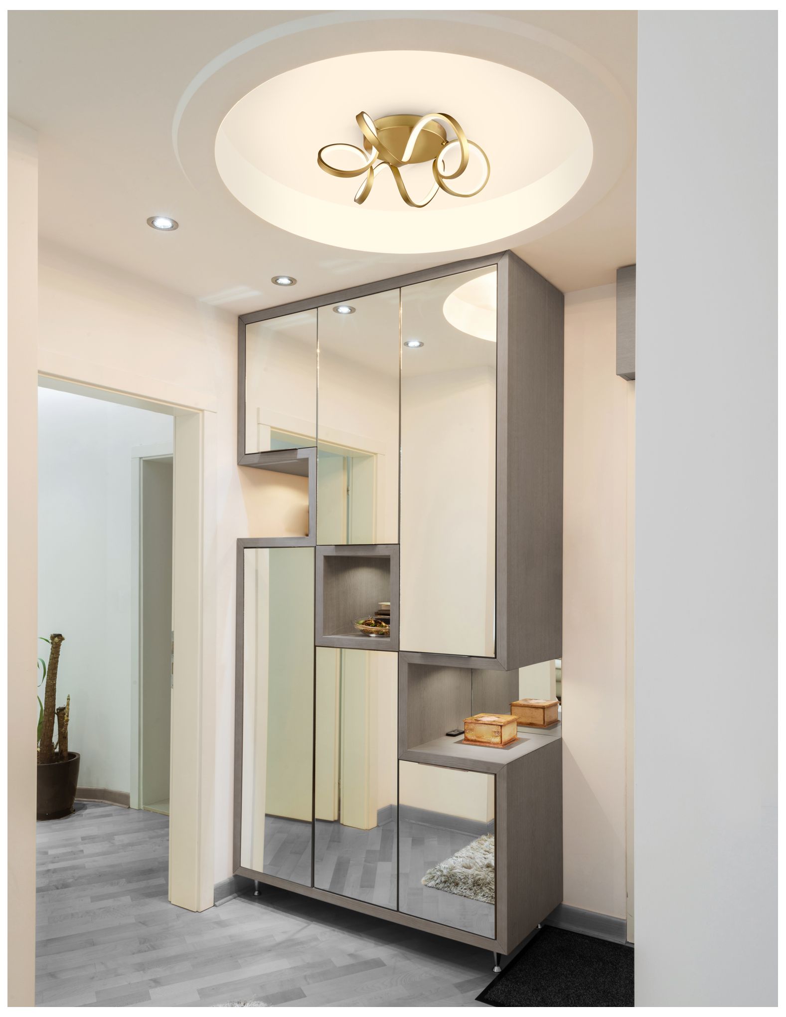 Image 3 Kuzco Synergy LED 20-in Antique Brass Flush Mount more views