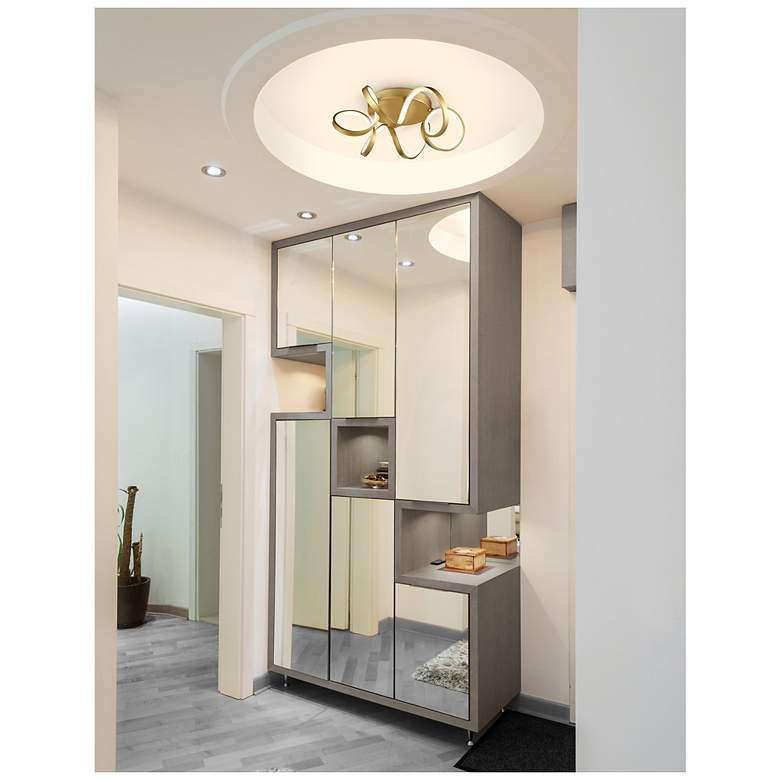 Image 3 Kuzco Synergy LED 20-in Antique Brass Flush Mount more views