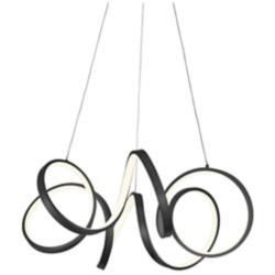 Kuzco Synergy LED 24-in Black LED Chandeliers