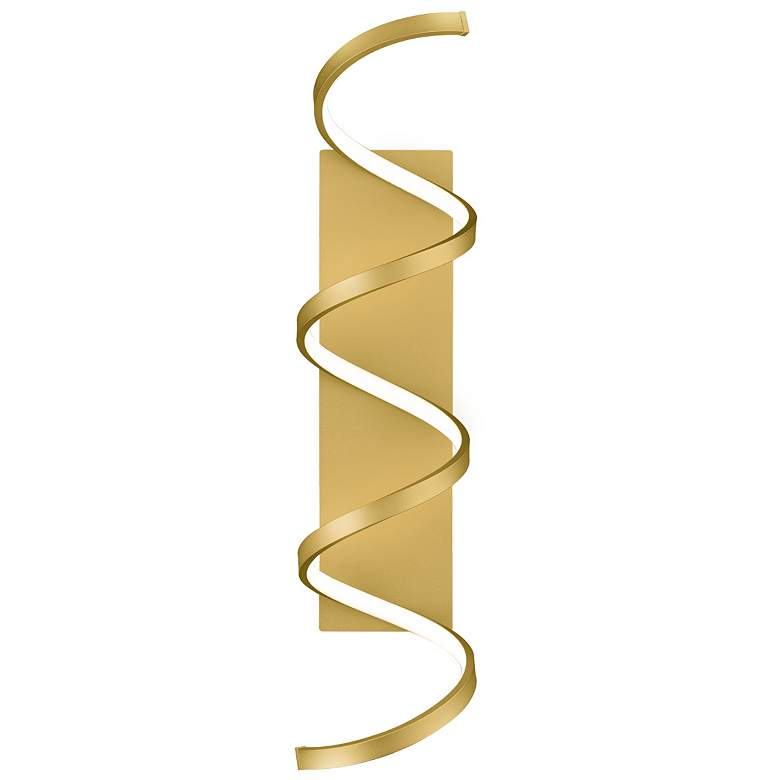 Image 1 Kuzco Synergy LED 30-in Antique Brass Wall Sconce