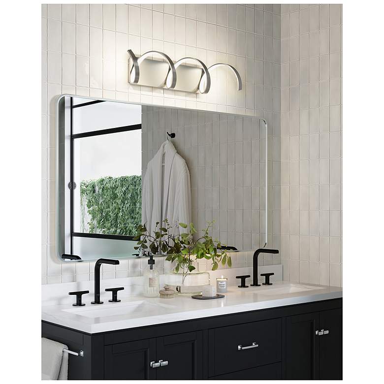 Image 3 Kuzco Synergy LED 30-in Antique Silver Wall Sconce more views