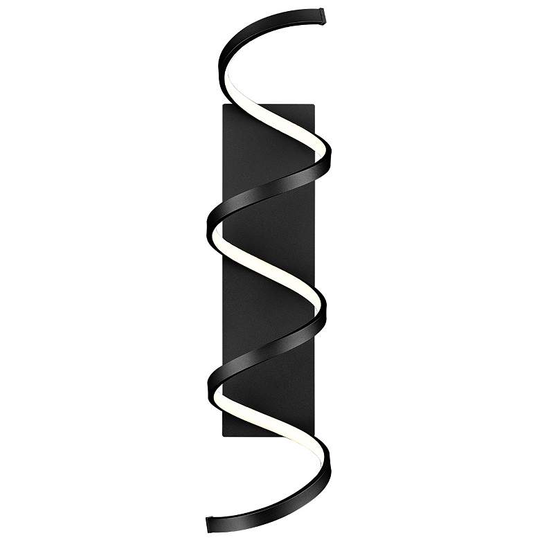 Image 1 Kuzco Synergy LED 30-in Black Wall Sconce