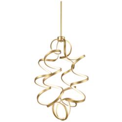 Kuzco Synergy LED 34-in Antique Brass LED Chandeliers