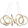 2_Kuzco Synergy LED 34-in Antique Brass LED Chandeliers