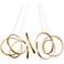 Kuzco Synergy LED 34-in Antique Brass LED Chandeliers