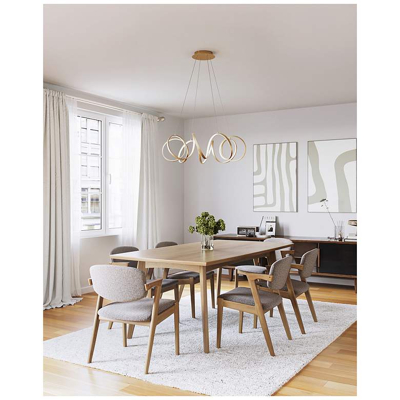 Image 3 Kuzco Synergy LED 34-in Antique Brass LED Chandeliers more views