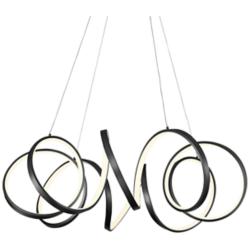 Kuzco Synergy LED 34-in Black LED Chandeliers