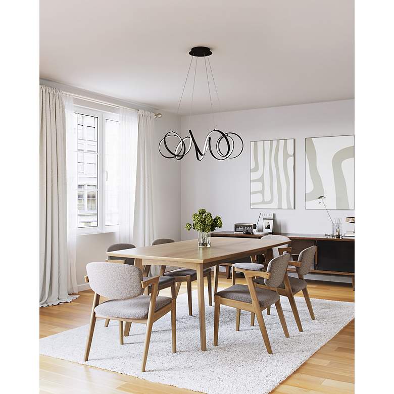 Image 3 Kuzco Synergy LED 34-in Black LED Chandeliers more views