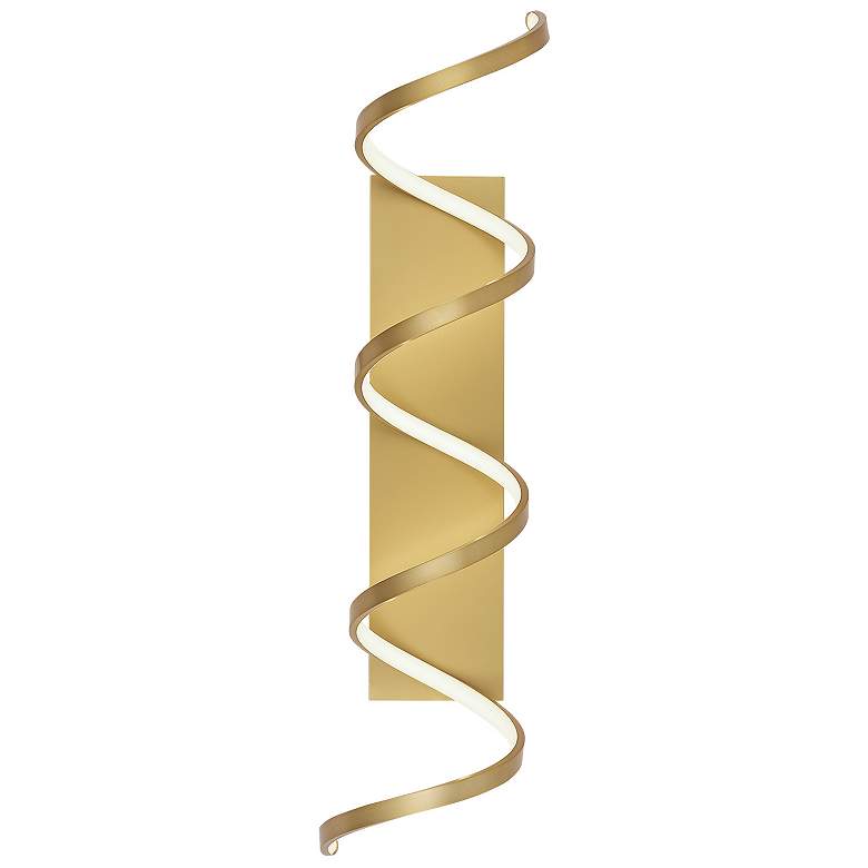 Image 1 Kuzco Synergy LED 36-in Antique Brass Wall Sconce