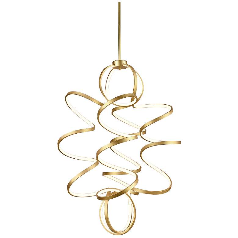 Image 1 Kuzco Synergy LED 41-in Antique Brass LED Chandeliers