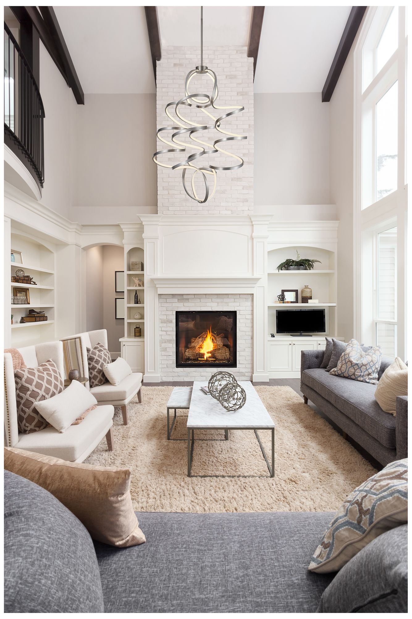 Image 3 Kuzco Synergy LED 41-in Antique Silver LED Chandeliers more views