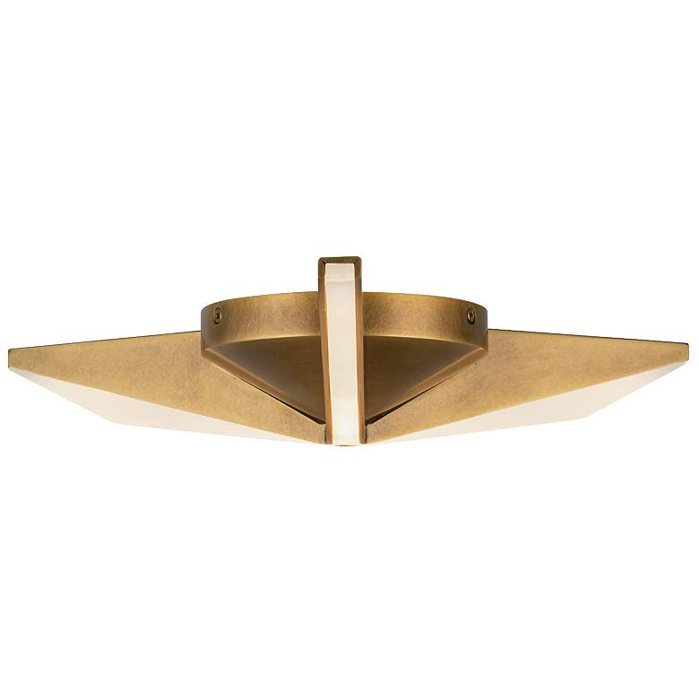 Image 1 Kuzco Tachi LED 15-in Vintage Brass Flush Mount